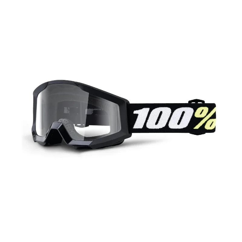 100% Strata Mini Goggles Black / Clear Lens